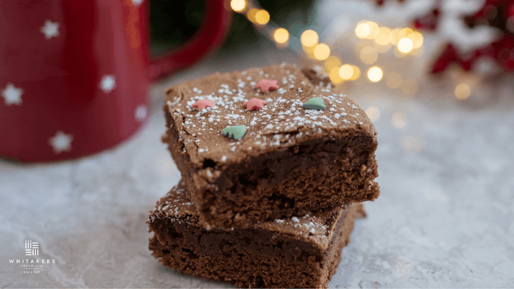 Christmas Chocolate Brownies Recipe (with Festive Decorations)