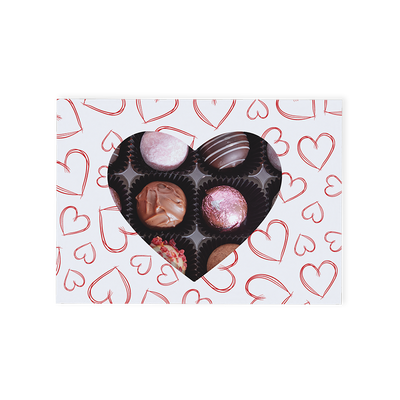 Love Heart 12 Chocolate Truffle Gift Box (145g)