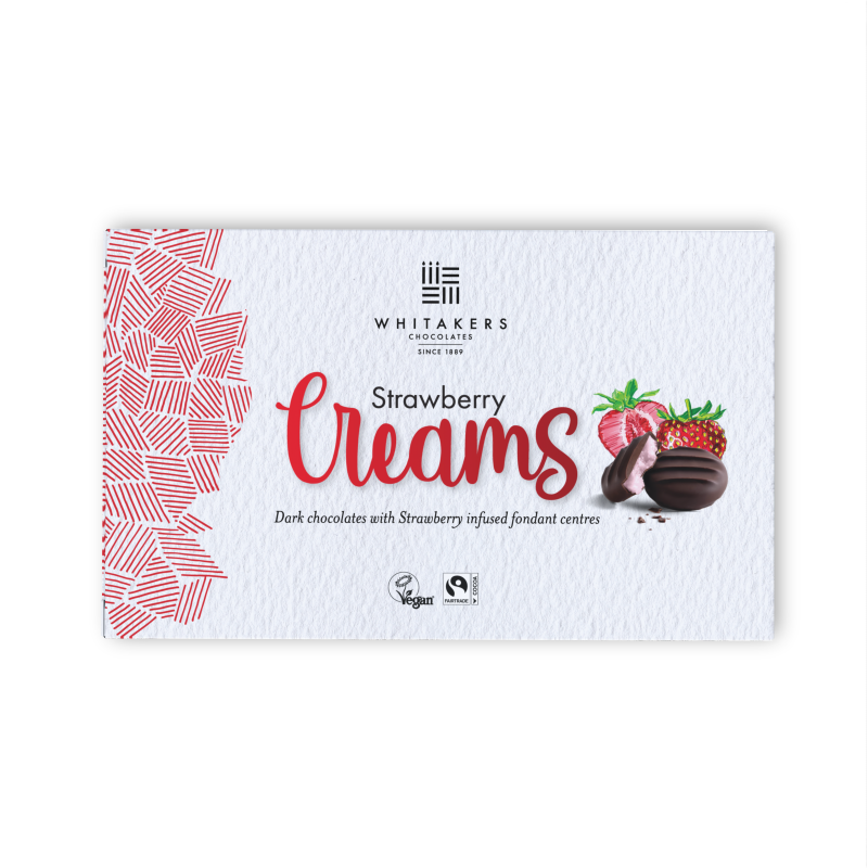 dark chocolate strawberry fondant cream 150g box