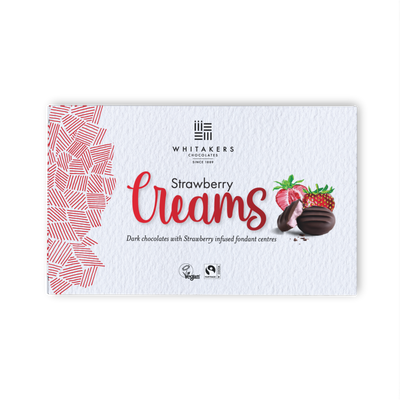 Dark Chocolate Strawberry Fondant Creams (150g)