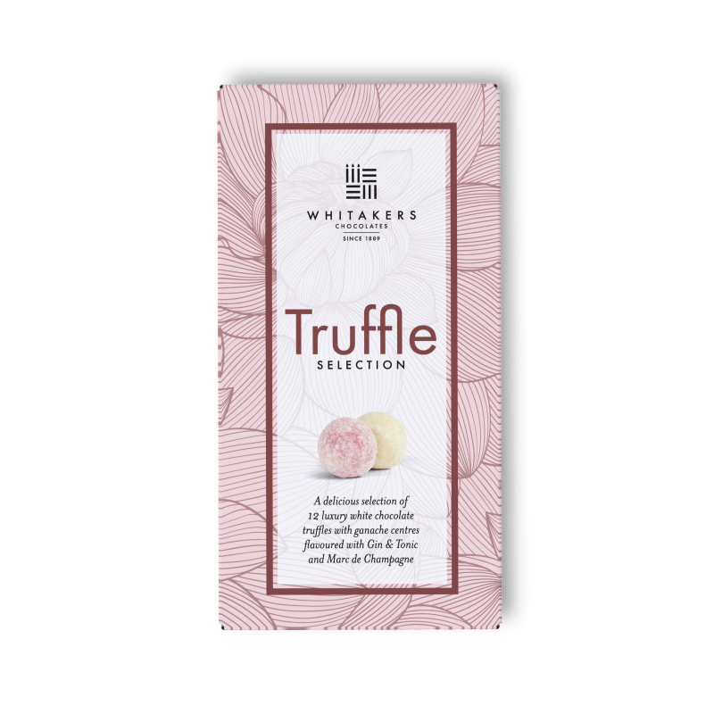 champagne and G&T chocolate truffle 135g pink gift box