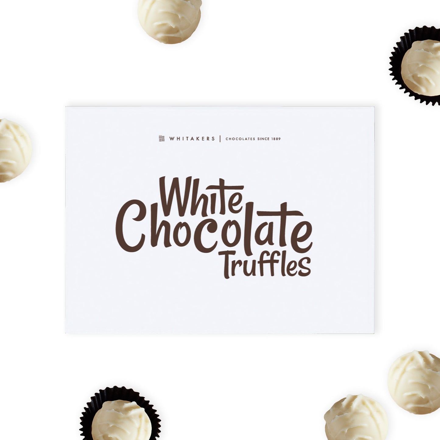 Luxury White Chocolate Truffle Gift Box – a divine collection of twelve hand-finished white chocolate truffles
