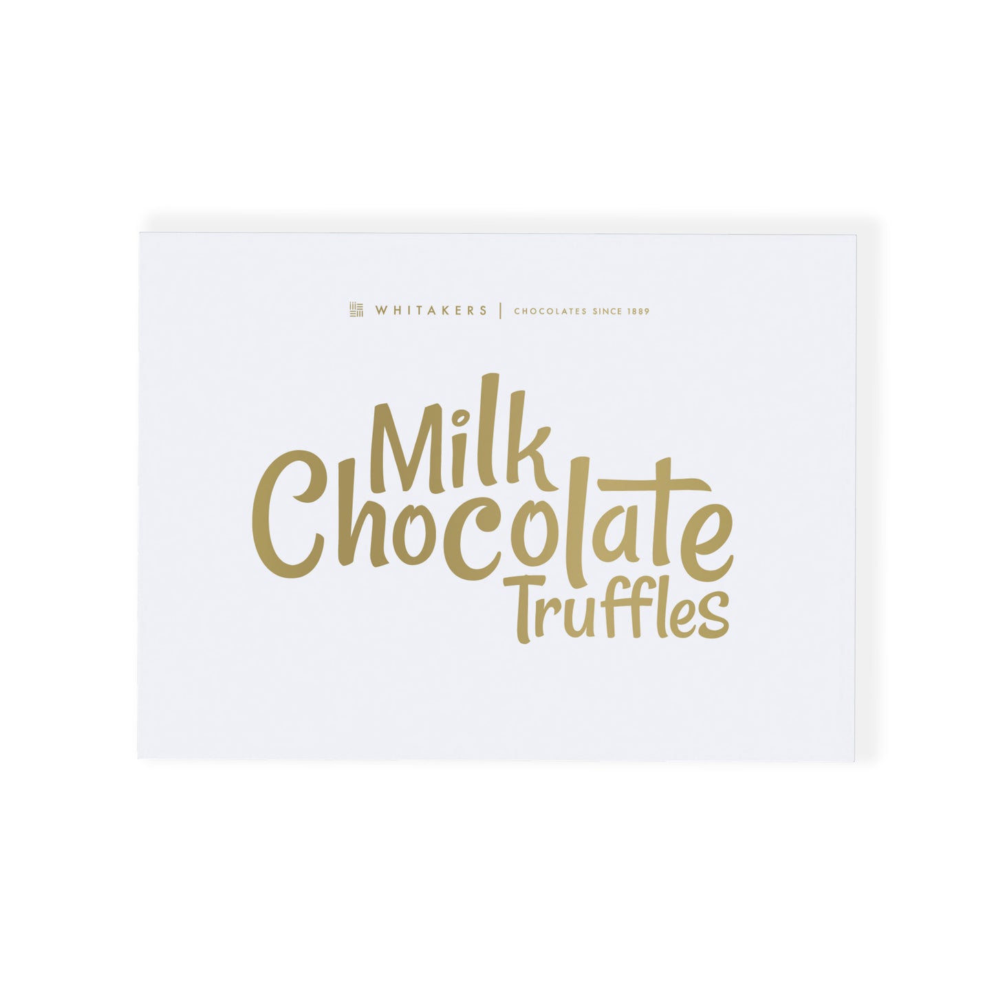 Luxury Milk Chocolate Truffles. This exquisite gift box contains eight hand-finished truffles, each featuring a lusciously soft and creamy milk chocolate ganache centre, lovingly encased in a smooth milk chocolate shell