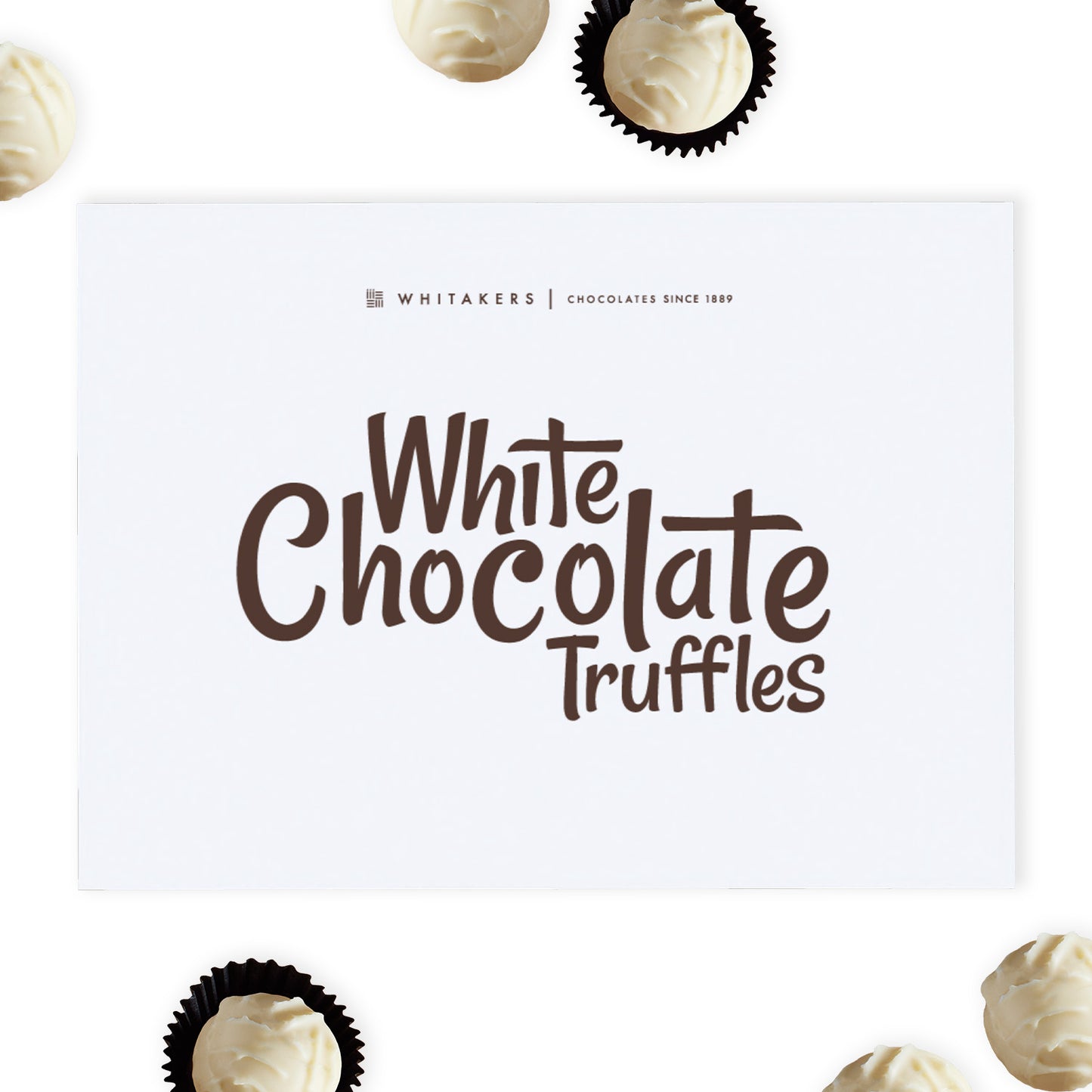 Luxury White Chocolate Truffle Gift Box – a divine collection of twenty-four hand-finished white chocolate truffles