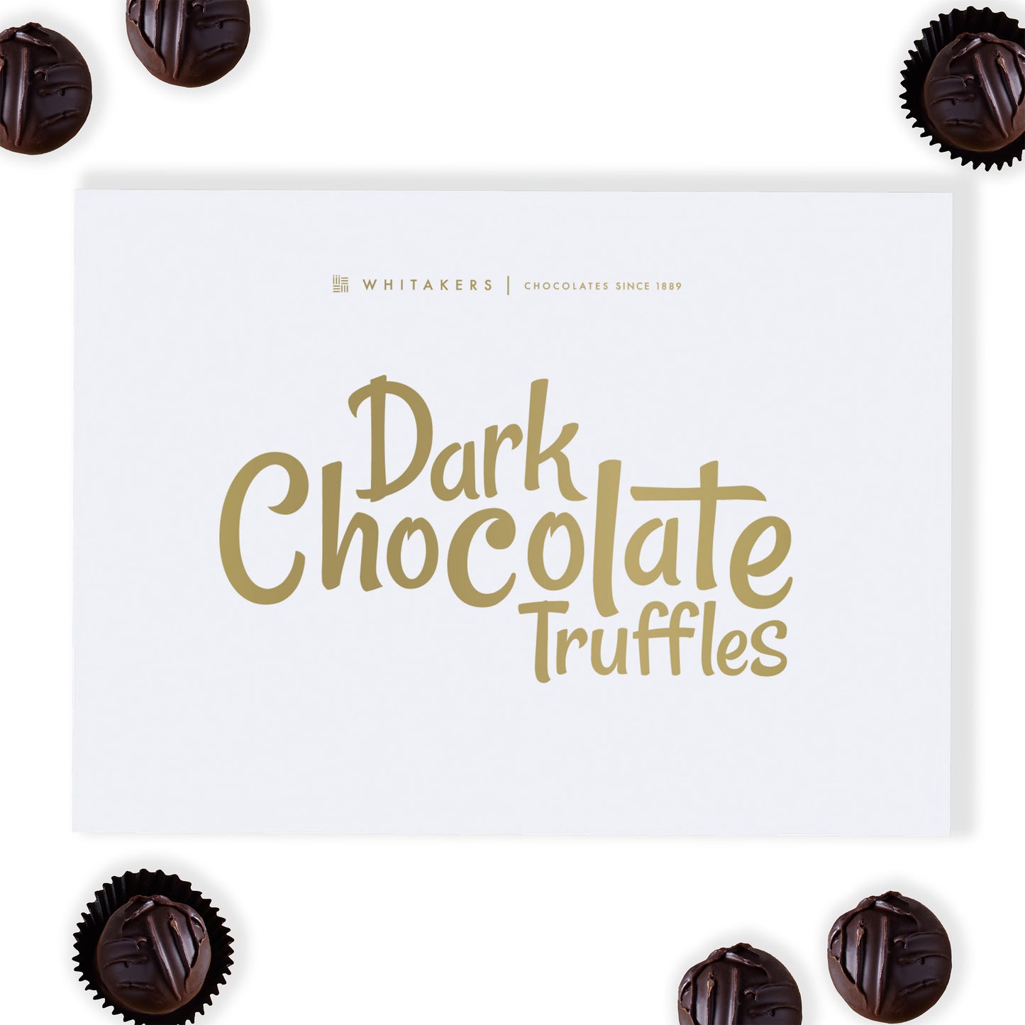 Luxury Dark Chocolate Truffle Gift Box, featuring eight, twelve or twenty-four meticulously hand-finished truffles