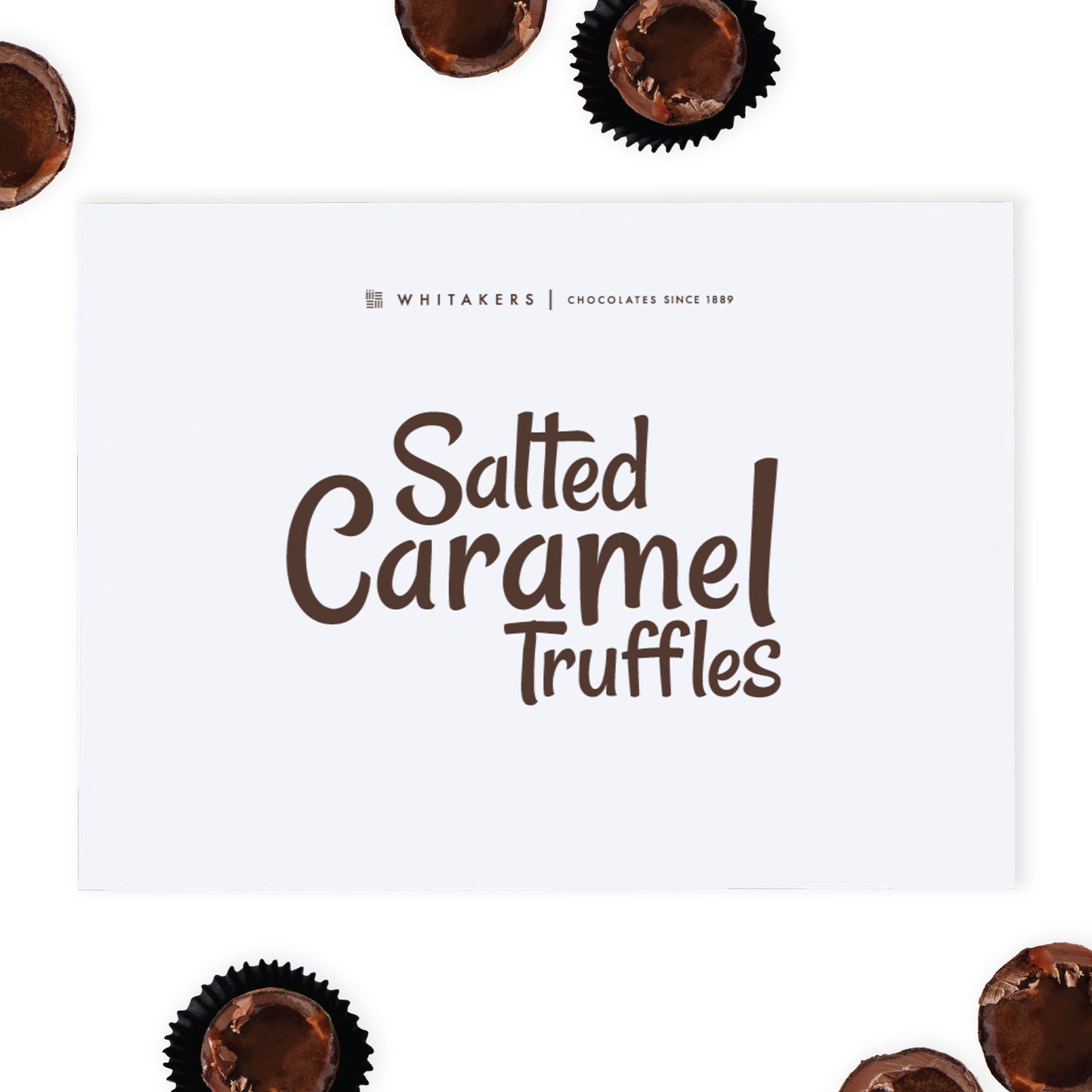 Luxury milk Salted Caramel Chocolate Truffle Gift Box, containing twenty-four exquisitely hand-finished truffles