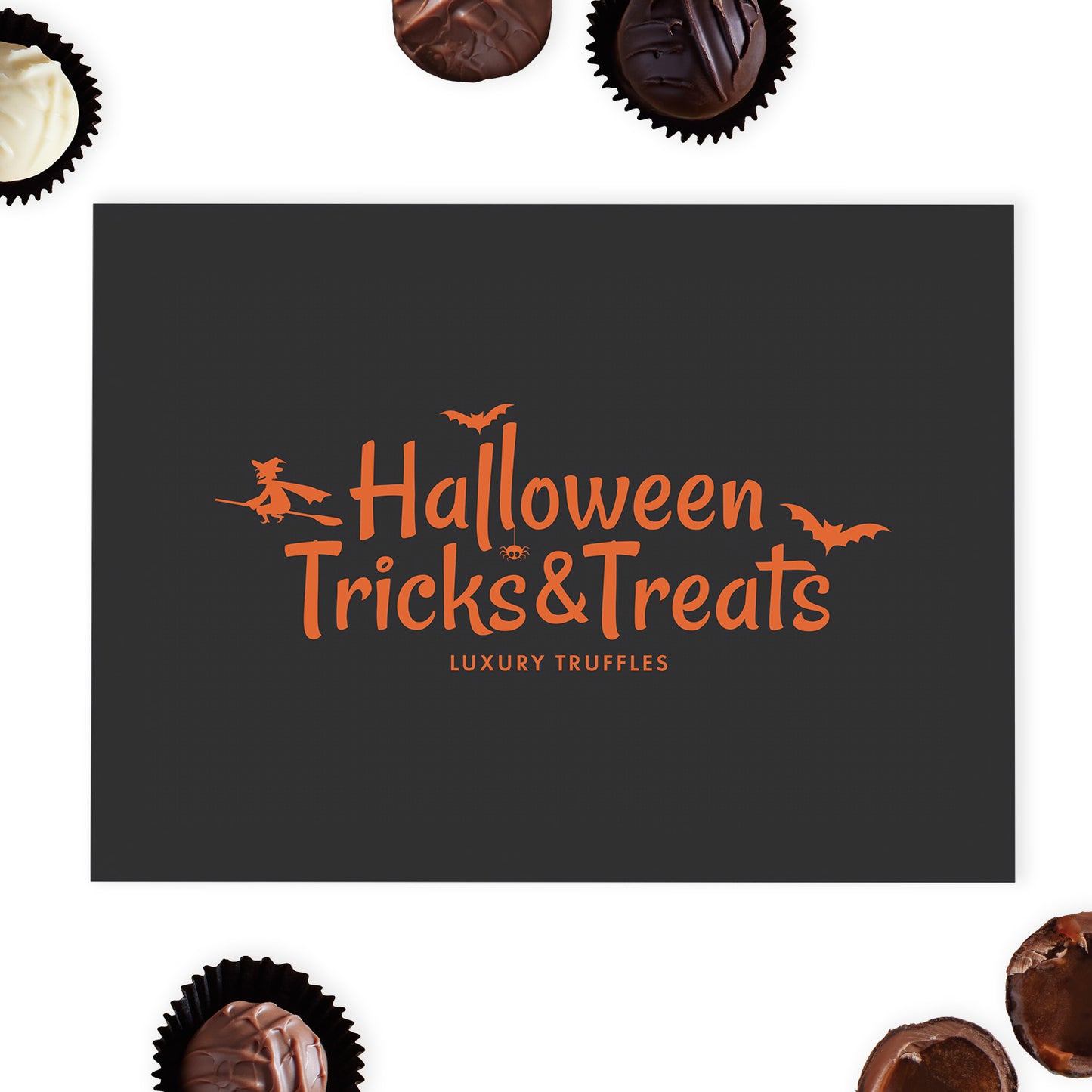 Embrace the spooky spirit of Halloween with Whitakers Chocolates' "Trick or Treat" 24 Chocolate Truffle Gift Box, a perfect mix of indulgence and eerie delight.