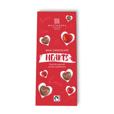 Milk Chocolate Red Foiled Hearts (125g)