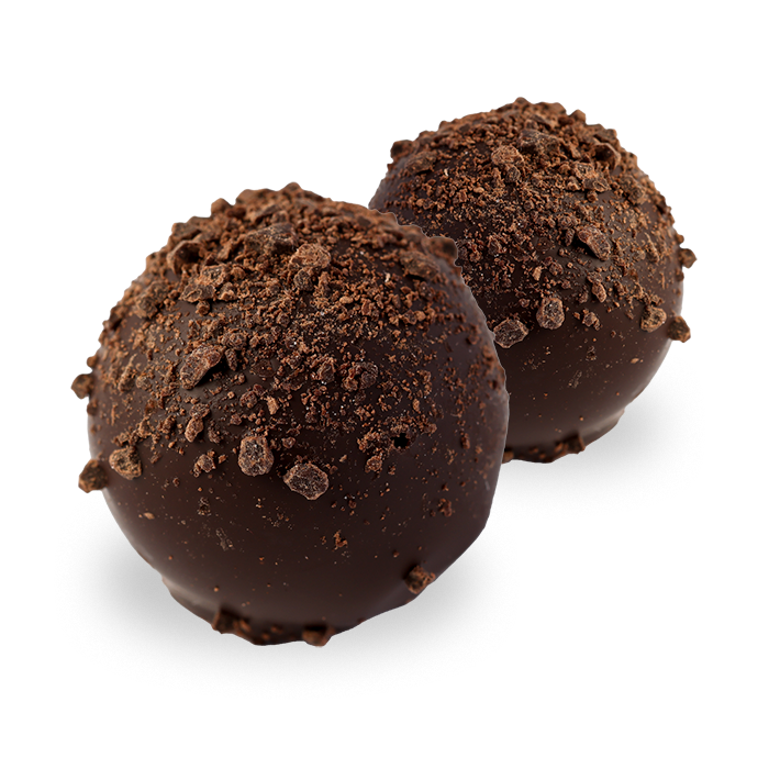 dark chocolate rum truffles packed in 1kg bulk catering boxes