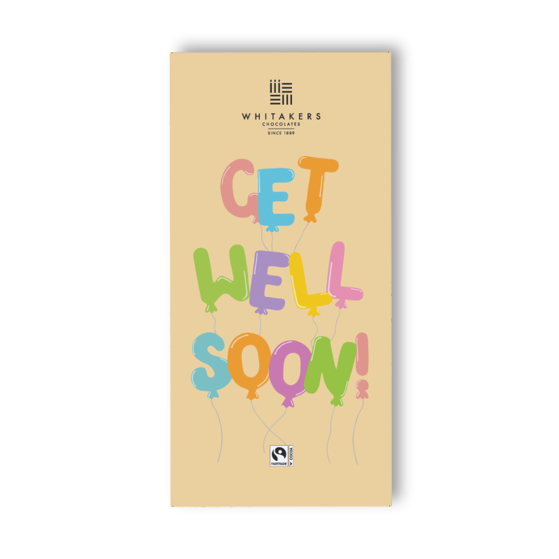 90g milk chocolate Get Well bar, prefect for cheering someone up!