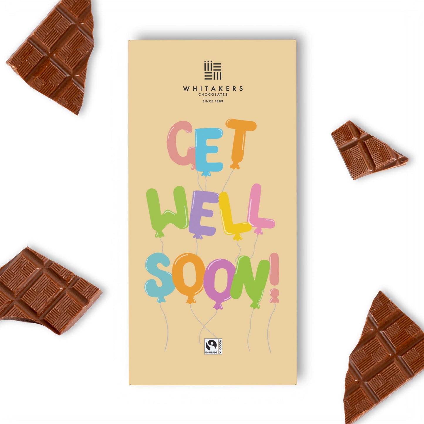 90g milk chocolate Get Well bar, prefect for cheering someone up!